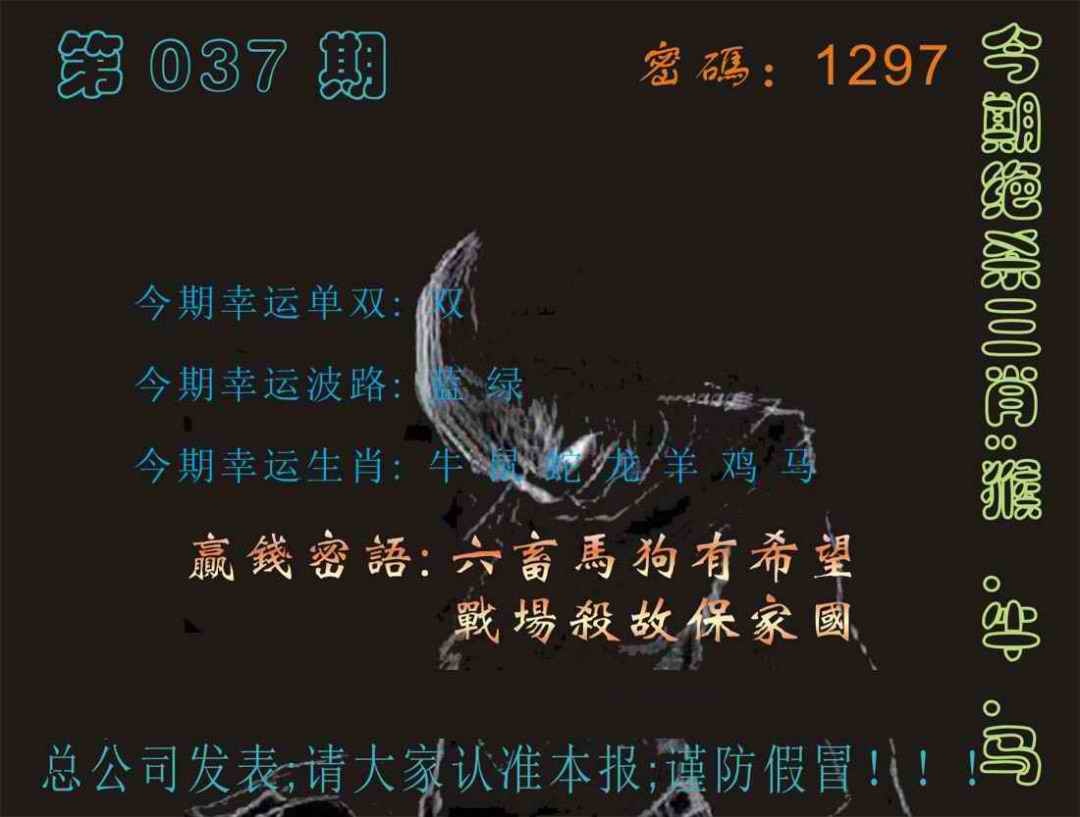 037期马经特码报[图]